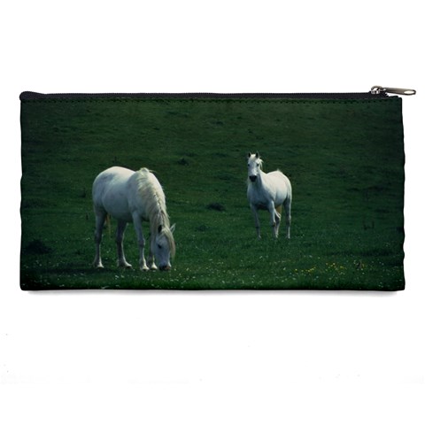 Two White Horses 0002 Pencil Case from ArtsNow.com Back