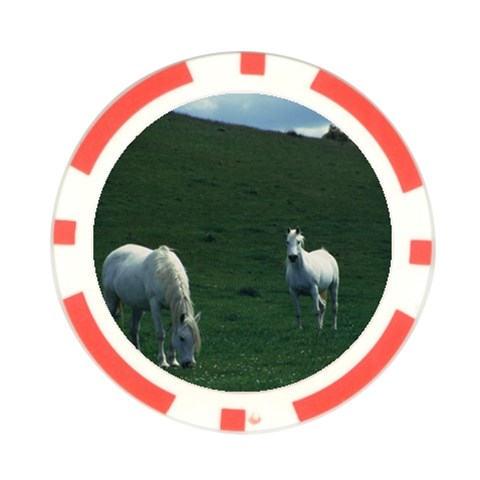 Two White Horses 0002 Poker Chip Card Guard (10 pack) from ArtsNow.com Front