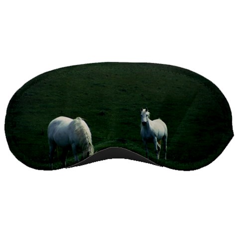 Two White Horses 0002 Sleeping Mask from ArtsNow.com Front