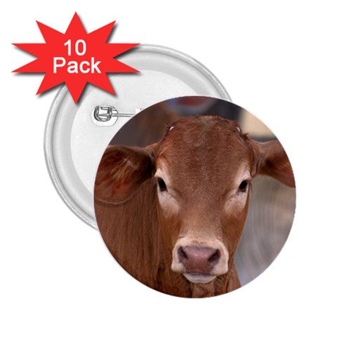 Brown Cow  0003 2.25  Button (10 pack) from ArtsNow.com Front