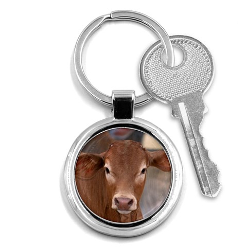 Brown Cow  0003 Key Chain (Round) from ArtsNow.com Front