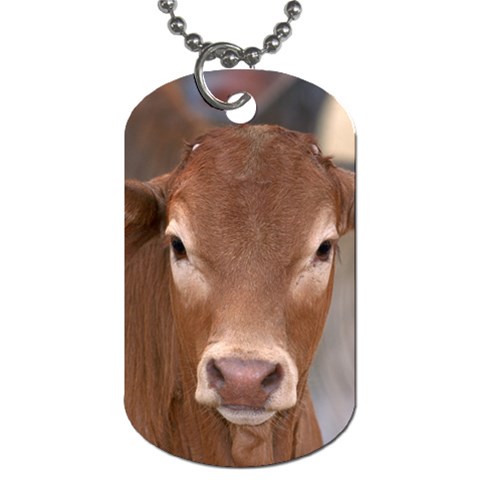 Brown Cow  0003 Dog Tag (Two Sides) from ArtsNow.com Front