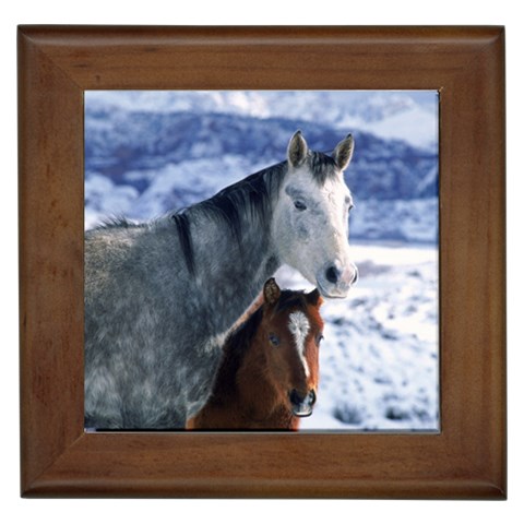 Winter Horses 0004 Framed Tile from ArtsNow.com Front