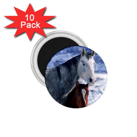 Winter Horses 0004 1.75  Magnet (10 pack)  from ArtsNow.com Front