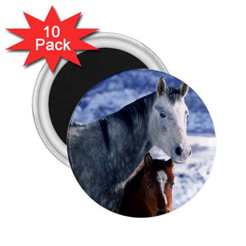 Winter Horses 0004 2.25  Magnet (10 pack) from ArtsNow.com Front