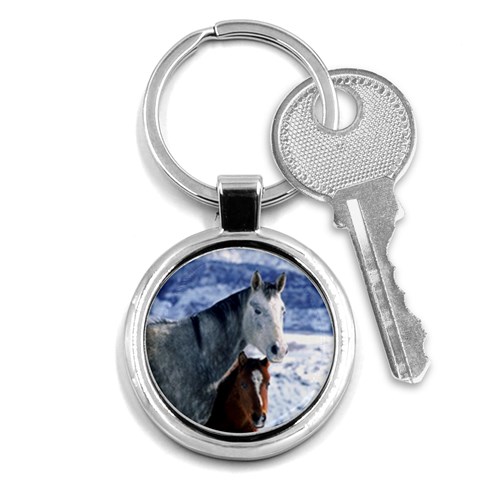 Winter Horses 0004 Key Chain (Round) from ArtsNow.com Front