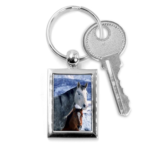 Winter Horses 0004 Key Chain (Rectangle) from ArtsNow.com Front