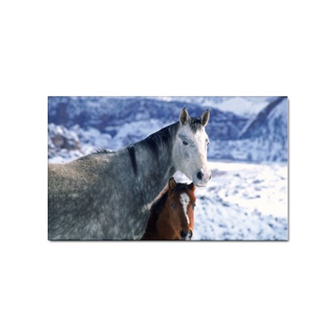 Winter Horses 0004 Sticker (Rectangular) from ArtsNow.com Front