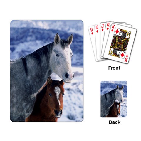 Winter Horses 0004 Playing Cards Single Design from ArtsNow.com Back