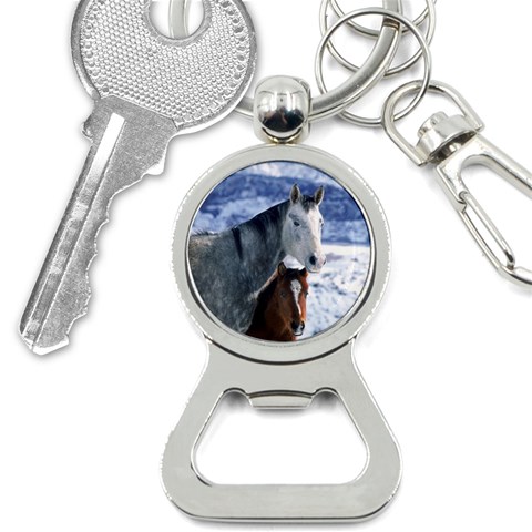 Winter Horses 0004 Bottle Opener Key Chain from ArtsNow.com Front