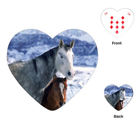 Winter Horses 0004 Playing Cards (Heart) from ArtsNow.com Front