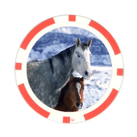 Winter Horses 0004 Poker Chip Card Guard (10 pack) from ArtsNow.com Front