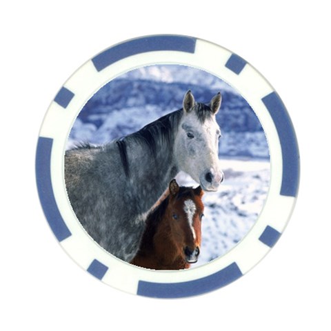 Winter Horses 0004 Poker Chip Card Guard (10 pack) from ArtsNow.com Front