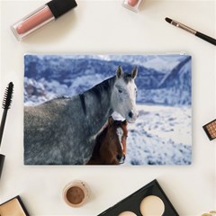 Winter Horses 0004 Cosmetic Bag (Large) from ArtsNow.com Back