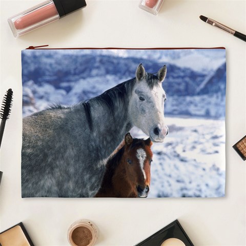 Winter Horses 0004 Cosmetic Bag (XL) from ArtsNow.com Front