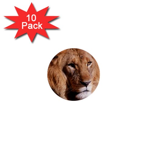 Lion 0006 1  Mini Button (10 pack)  from ArtsNow.com Front