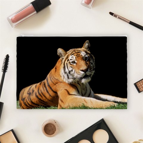 Tiger 0007 Cosmetic Bag (Large) from ArtsNow.com Front