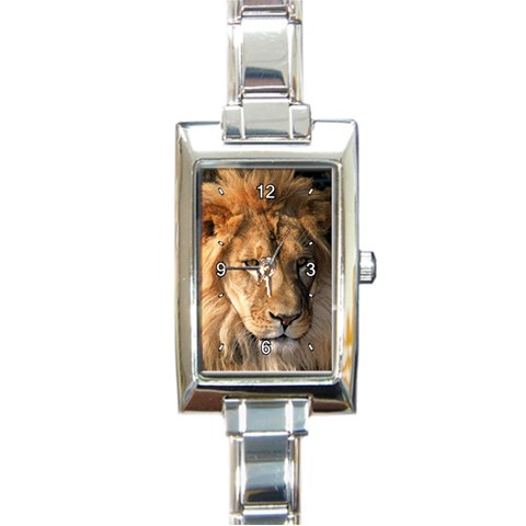 Lion 0008 Rectangular Italian Charm Watch from ArtsNow.com Front