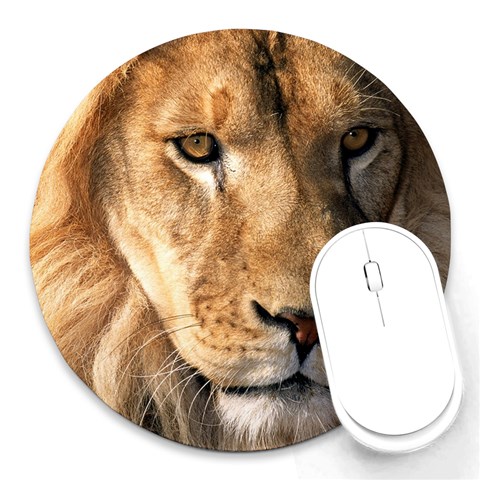 Lion 0008 Round Mousepad from ArtsNow.com Front