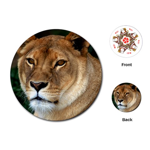 Lioness 0009 Playing Cards (Round) from ArtsNow.com Front