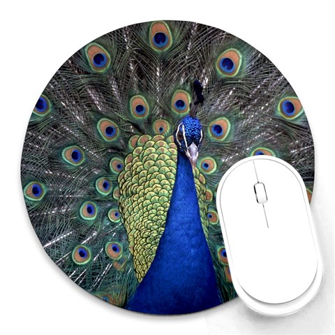 Peocock 0010 Round Mousepad from ArtsNow.com Front