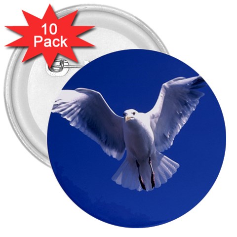 Seagull 0011 3  Button (10 pack) from ArtsNow.com Front