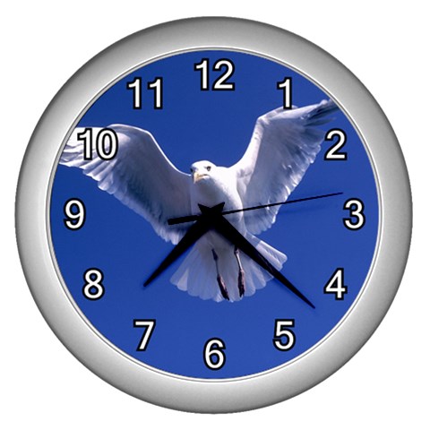 Seagull 0011 Wall Clock (Silver) from ArtsNow.com Front