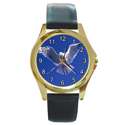 Seagull 0011 Round Gold Metal Watch from ArtsNow.com Front