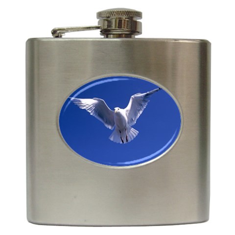 Seagull 0011 Hip Flask (6 oz) from ArtsNow.com Front