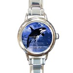 Orca Killer Whale Round Italian Charm Watch