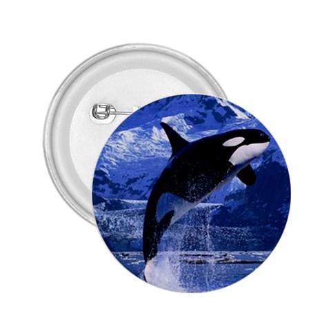 Orca Killer Whale 2.25  Button from ArtsNow.com Front