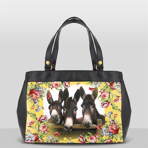 Three donks Oversize Office Handbag (Two Sides) Back