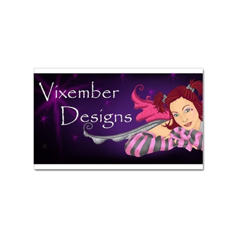 Vixember Logo Sticker Rectangular (10 pack) from ArtsNow.com Front