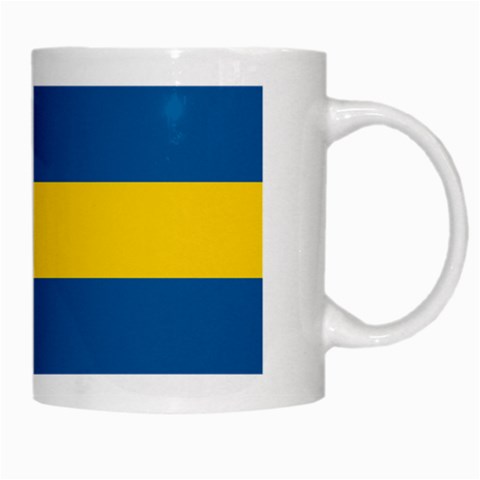 Swedish Flag White Mug from ArtsNow.com Right