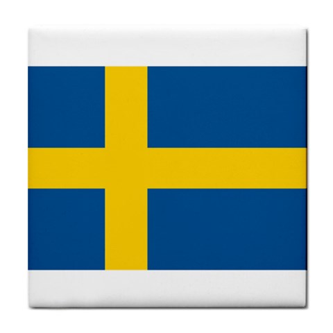 Swedish Flag Tile Coaster from ArtsNow.com Front