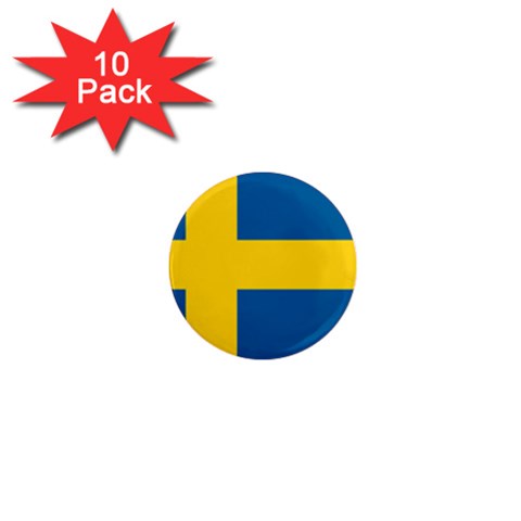 Swedish Flag 1  Mini Magnet (10 pack)  from ArtsNow.com Front