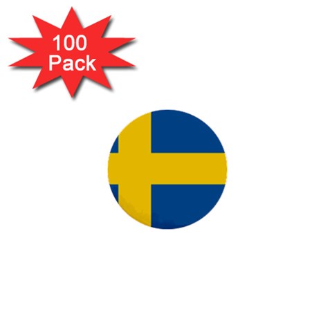 Swedish Flag 1  Mini Button (100 pack)  from ArtsNow.com Front