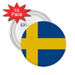 Swedish Flag 2.25  Button (10 pack)