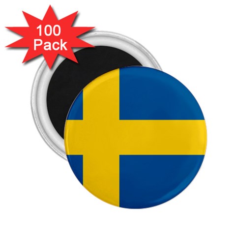 Swedish Flag 2.25  Magnet (100 pack)  from ArtsNow.com Front