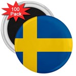 Swedish Flag 3  Magnet (100 pack)