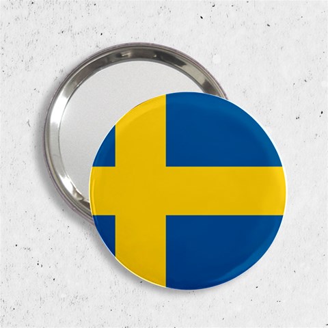 Swedish Flag 2.25  Handbag Mirror from ArtsNow.com Front