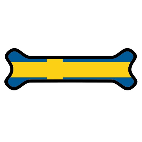 Swedish Flag Magnet (Dog Bone) from ArtsNow.com Front