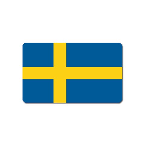 Swedish Flag Magnet (Name Card) from ArtsNow.com Front