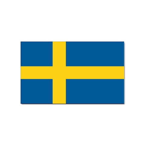 Swedish Flag Sticker Rectangular (10 pack) from ArtsNow.com Front