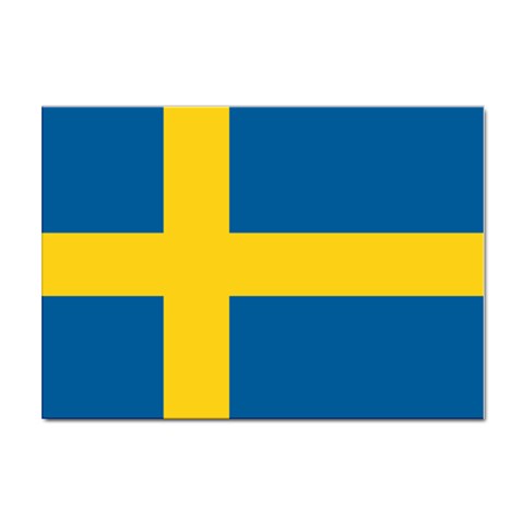 Swedish Flag Sticker A4 (10 pack) from ArtsNow.com Front