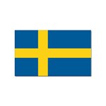 Swedish Flag Sticker (Rectangular)