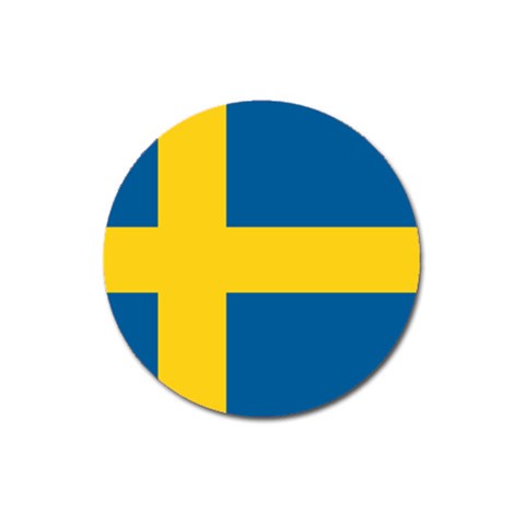 Swedish Flag Magnet 3  (Round) from ArtsNow.com Front