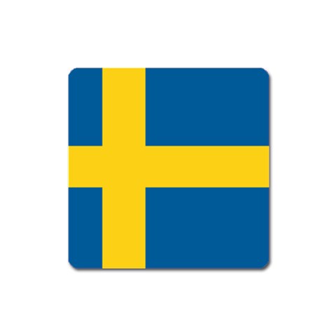 Swedish Flag Magnet (Square) from ArtsNow.com Front