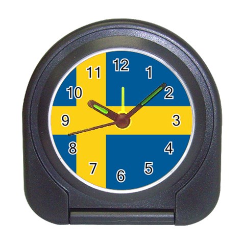 Swedish Flag Travel Alarm Clock from ArtsNow.com Front