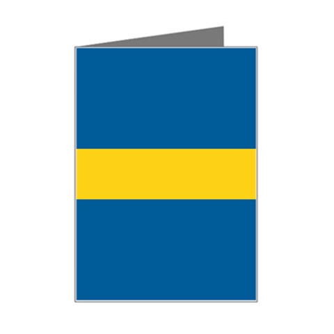 Swedish Flag Mini Greeting Card from ArtsNow.com Left